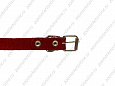 Ошейник Buddy однослойный кожаный с блочкой красный 20мм 32-40см (012/2)