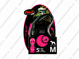 Flexi New Neon M поводок-рулетка для собак розовый трос 5м 25кг 2107