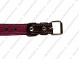 Ошейник Buddy двуслойный кожаный со стразами коричневый 25мм 39-52см (652)