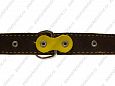 Ошейник Buddy двуслойный кожаный украшенный красный 25мм 40-53см (625/1)