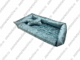 ЛЕЖАК-КОВРИК "BUDDY" С БОРТИКОМ ТКАНЬ ВЕЛЮР, ГОЛУБОЙ L42 77x70x15см 283