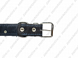 Ошейник Buddy двуслойный кожаный шипованный черный 35мм 46-59см (190)