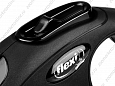 Flexi New Classic XS поводок-рулетка для собак черная лента 3м 12кг