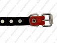 Ошейник Buddy двуслойный кожаный со стразами красный 14мм 27-33см (650/2)