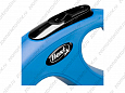 Flexi New Classic M поводок-рулетка голубой трос 8м 20кг