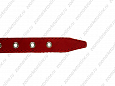 Ошейник Buddy двуслойный кожаный клепаный красный 20мм 33-41см (614/2)