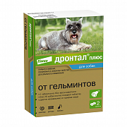 Дронтал плюс таблетки для собак со вкусом мяса антигельминтные 2шт