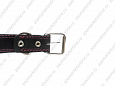 Ошейник Buddy двуслойный кожаный украшенный черный 36мм 47-60см (067)