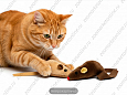 Игрушка для кошек мышь бежевая 7,5 см 2 шт