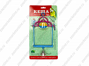 Кеша игрушка для птиц качели с колокольчиком и вертушкой 11*15см