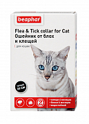Беафар Фли&Тик Кэт ошейник для кошек от блох и клещей (черный) 35см