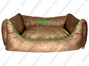 Лежанка для животных Buddy L велюровая коричневая 110х88х30см