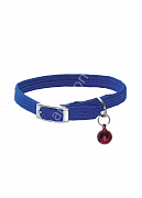 Ошейник Buddy однослойный нейлоновый с колокольчиком синий 10мм 27-33см (SH 343)