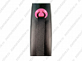 ПОВОДОК-РУЛЕТКА "FLEXI BLACK DESIGN S" Д/СОБАК 5м 15кг ЛЕНТА, РОЗОВЫЙ 3913