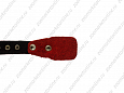 Ошейник Buddy двуслойный кожаный клепаный красный 20мм 33-41см (614/2)