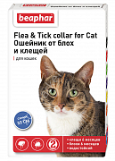 Беафар Фли&Тик Кэт ошейник для кошек от блох (синий) 35см