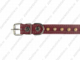 Ошейник Buddy двуслойный кожаный со стразами красный 25мм 39-52см (652/2)