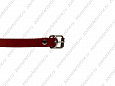 Ошейник Buddy однослойный кожаный с блочкой красный 14мм 27-33см (002/2)