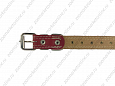 Ошейник Buddy двуслойный кожаный со стразами красный 25мм 39-52см (652/2)