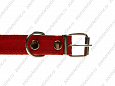 Ошейник Buddy комбинированный кожа+брезент красный 25мм 39-52см (053/2)