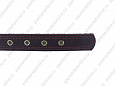 Ошейник Buddy двуслойный кожаный с блочкой фиолетовый 25мм 32-40см (040/4)