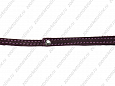 Поводок Buddy однослойный кожаный с переплетением фиолетовый 8мм 170см (220/4)