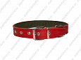 Ошейник Buddy комбинированный кожа+брезент красный 25мм 39-52см (053/2)