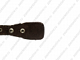 Ошейник Buddy однослойный кожаный клепаный коричневый 20мм 34-41см (611)