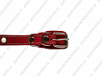 Ошейник Buddy однослойный кожаный украшенный красный 20мм 34-43см (612/2)