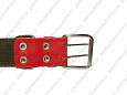 Ошейник Buddy комбинированный кожа+брезент красный 45мм 53-70см (115/2)