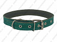 Ошейник Buddy комбинированный кожа+брезент зеленый 25мм 39-52см (053/8)