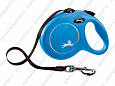 Flexi New Classic L поводок-рулетка для собак лента голубая 5м 50кг 