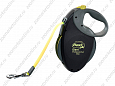 Flexi Giant Neon XL поводок-рулетка для собак черная лента 8м 50кг