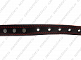 Ошейник Buddy двуслойный кожаный с шипами красный 25мм 39-52см (046)