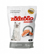 ZOOFOOD сухой корм для домашних стерилизованных кошек старше одного года, с лососем 700г