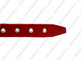 Ошейник Buddy комбинированный кожа+брезент красный 25мм 39-52см (053/2)