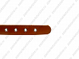 Ошейник Buddy двуслойный кожаный клепаный оранжевый 25мм 32-40см (624/1)