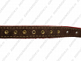 Ошейник Buddy двуслойный кожаный со стразами красный 20мм 32-40см (651/2)