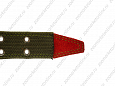 Ошейник Buddy комбинированный кожа+брезент красный 45мм 53-70см (115/2)
