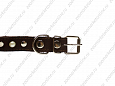 Ошейник Buddy однослойный кожаный украшенный коричневый 25мм 39-52см (034/1)