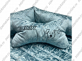 ЛЕЖАК-КОВРИК "BUDDY" С БОРТИКОМ ТКАНЬ ВЕЛЮР, ГОЛУБОЙ S32 57x50x15см 214