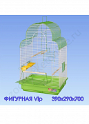 Клетка для птиц Фигурная VIP большая 39х29х70см
