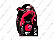 Flexi New Classic S поводок-рулетка для собак красный трос 5м 12кг