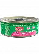 Четвероногий гурман консервы для собак (мясное ассорти/язык) 340г