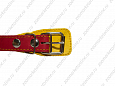 Ошейник Buddy двуслойный кожаный украшенный красный 25мм 40-53см (625/1)