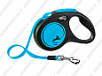 Flexi New Neon S поводок-рулетка для собак синий трос 5м 15кг 2039