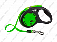 Flexi New Neon S поводок-рулетка для собак зеленый трос 5м 15кг 2015