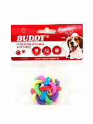 Игрушка для собак Buddy Мяч цветной молекула, резиновая, 5,5см (C058)