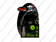 ПОВОДОК-РУЛЕТКА "FLEXI BLACK DESIGN S" Д/СОБАК 5м 15кг ЛЕНТА, СЕРЕБРИСТЫЙ 3906