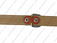 Ошейник Buddy двуслойный кожаный неукрашенный черный 25мм 38-51см (623)